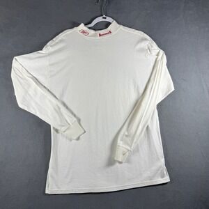 Vintage Reebok Tampa Bay Buccaneers Mock Neck Shirt White Long Sleeve Mens M